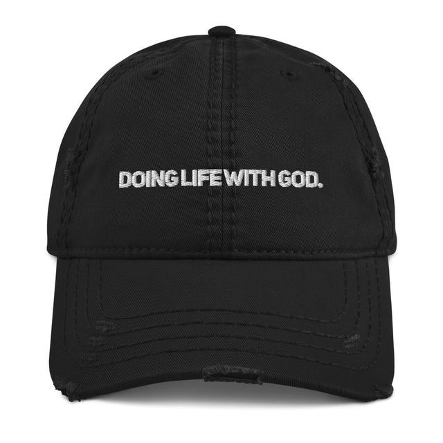 Doing Life With God Distressed Dad Hat - Pray Period