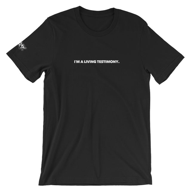 "I'm A Living Testimony" Short-Sleeve Unisex T-Shirt - (Assorted Colors) - Pray Period